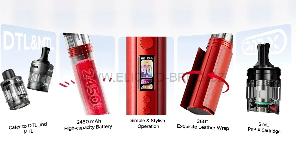 Voopoo Drag H40 Pro Pod Kit Cocoa Red
