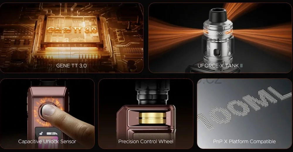 Voopoo Drag 6 Kit s UFORCE X Tank 2ml Metal Gray