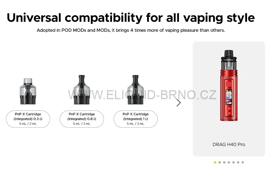 Voopoo Drag H40 Pro Pod Kit Cocoa Red
