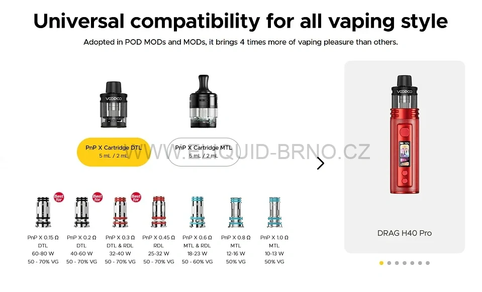 Voopoo Drag H40 Pro Pod Kit Cocoa Red